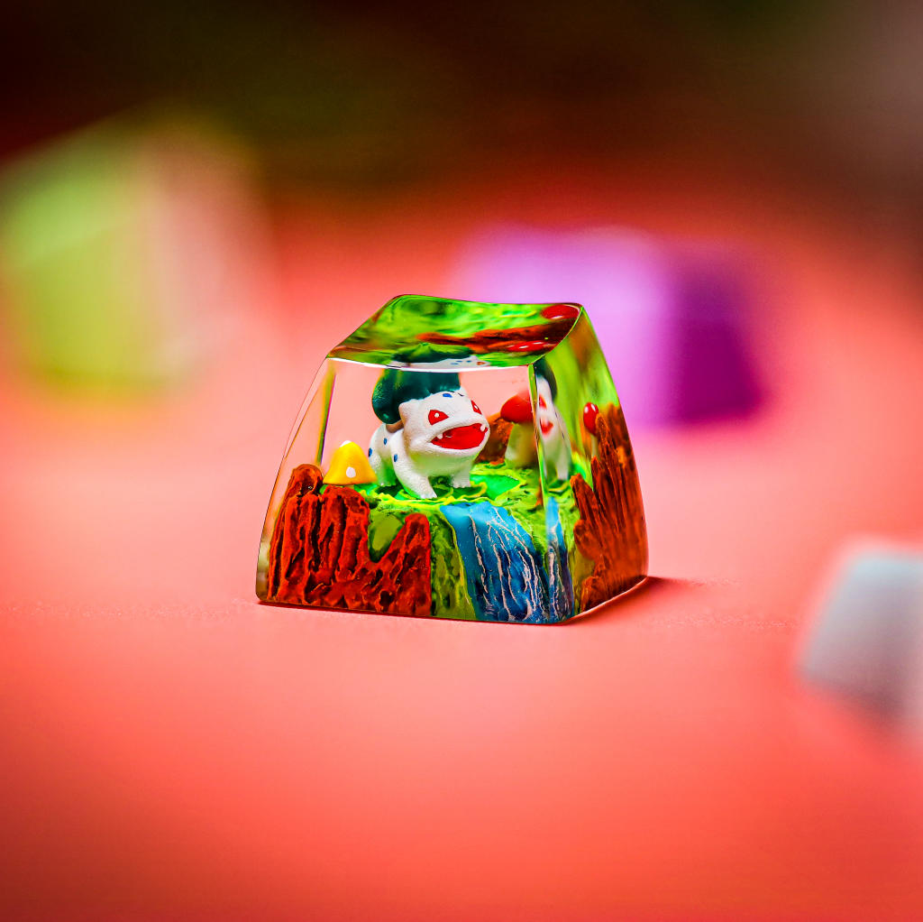 Bulbasaur Artisan Keycap 9 Bulbasaur Artisan Keycap