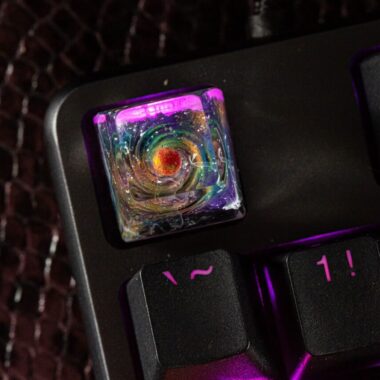 Mars keycap on keyboard