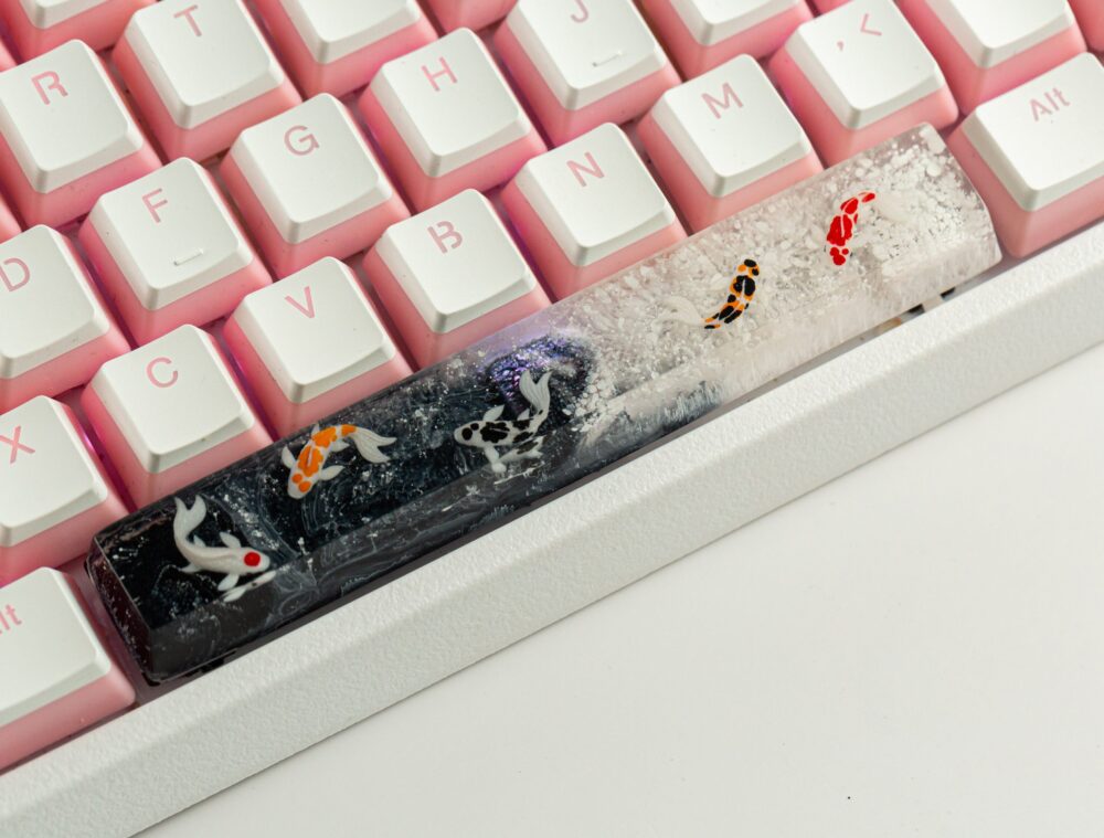 Black-Spacebar-Keycap Yin yang spacebar keycap