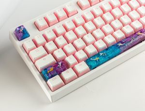 Unique Koi Artisan Keycap 4 Blue purple shift keycap