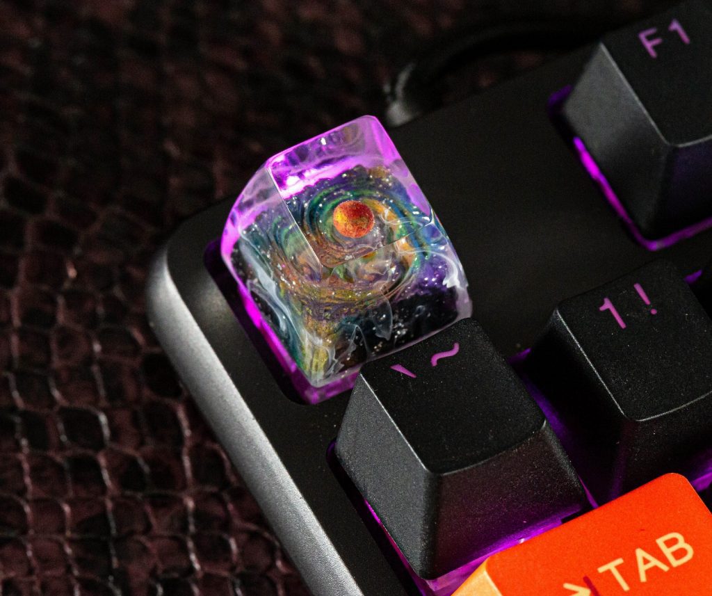 Universe Mars keycap on keyboard