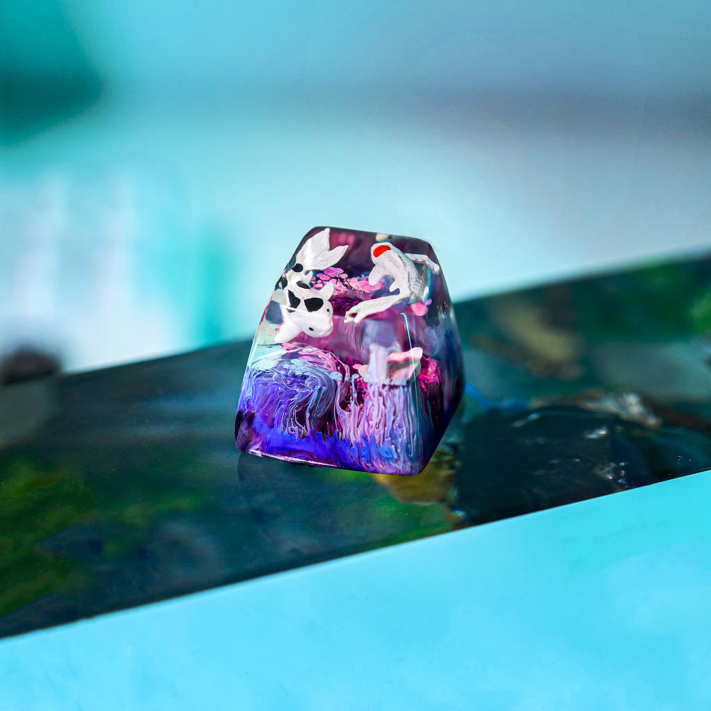 Purple Koi Artisan Keycap 9 Purple Koi Artisan Keycap
