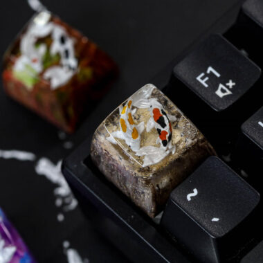 SA profile Gold Koi Keycap Artisan keycap
