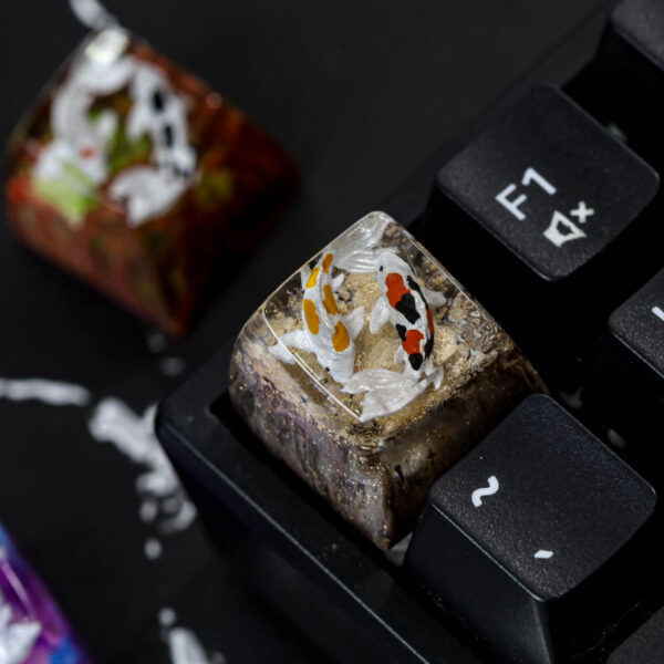 SA profile Gold Koi Keycap Artisan keycap