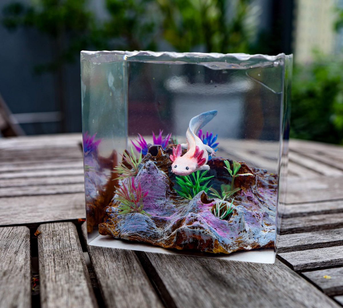 Axolotl Epoxy lamp