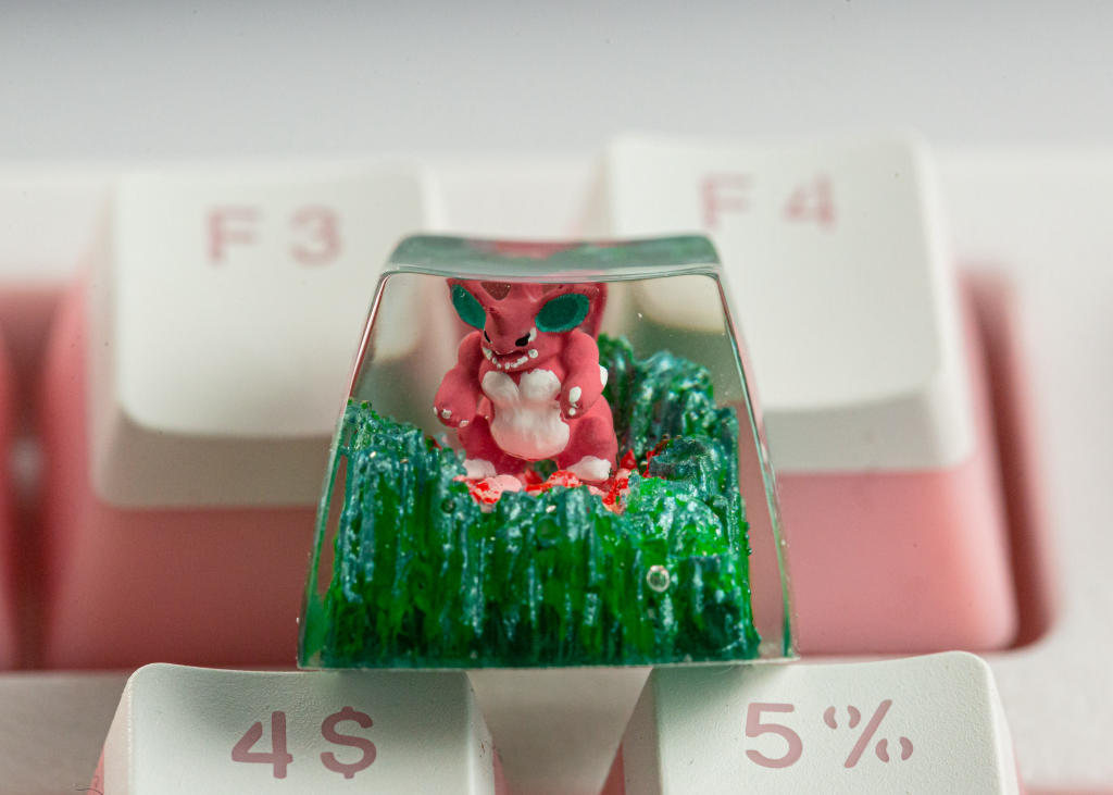 Nidoking artisan keycaps for keyboard