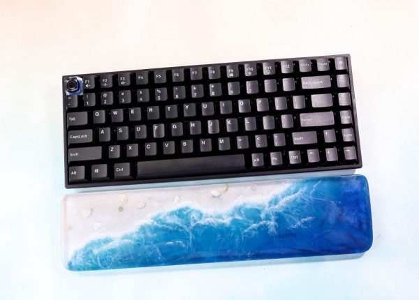 Beach Resin and Wood Wrist Rest