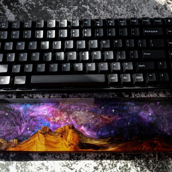 Galaxy resin and wood wrist rest
