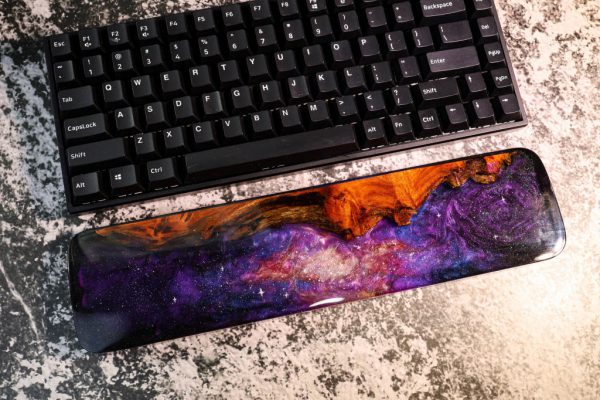 Galaxy resin and wood wrist rest