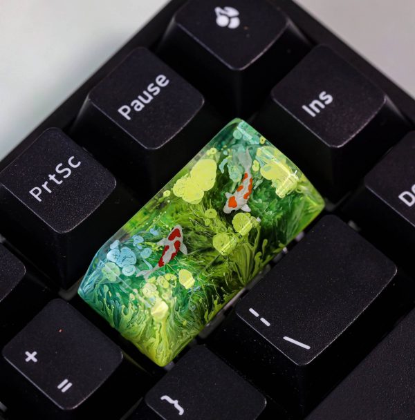 Green Koi Artisan Keycap
