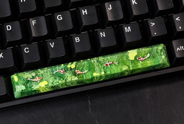 Green Koi Artisan Keycap