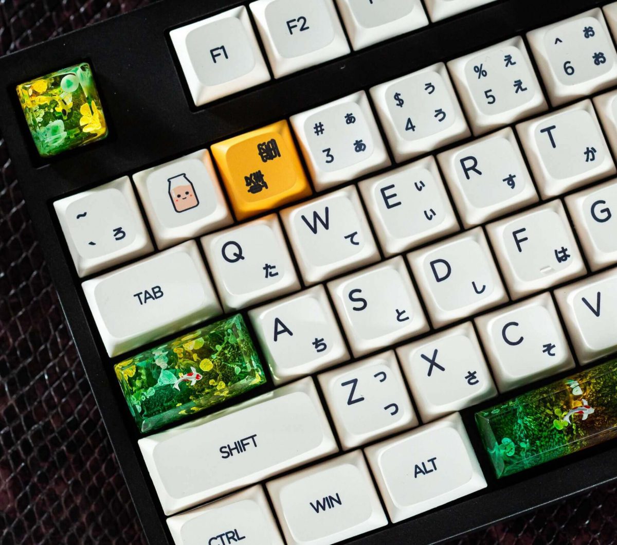 Green Koi Artisan Keycap