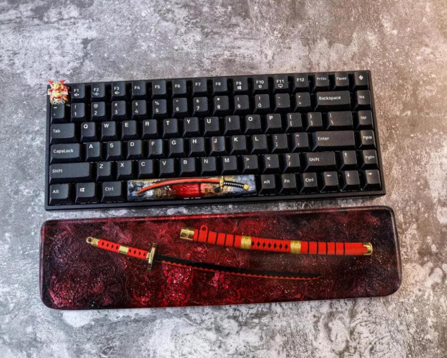 Red Katana Resin Wrist Rest 12 Katana Wrist Rest