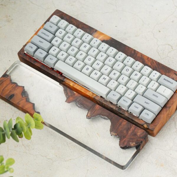 Translucent Resin and Wood wrist rest