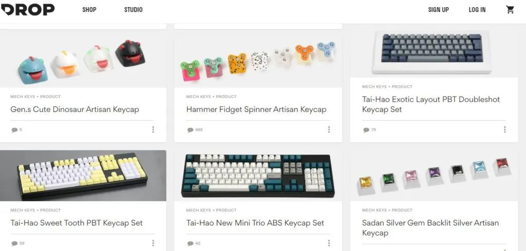 Drop - One of the most popular place to buy artisan keycaps