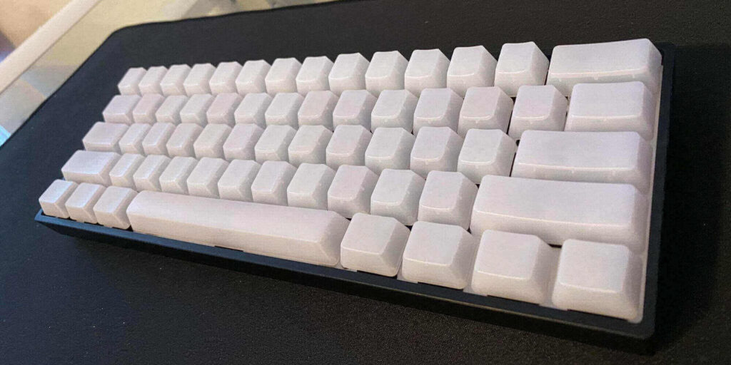 Blank white thick PBT keycaps