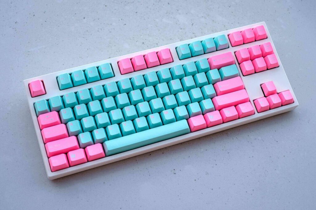 Gliging pink blue pbt keycaps