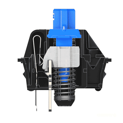 Key travel of Cherry MX Blue Switch (Source: TNC)