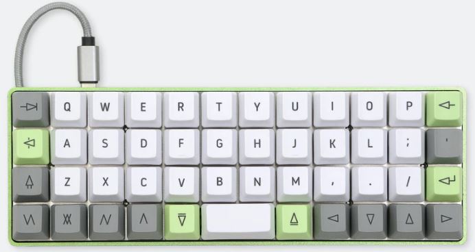Ortholiner non-standard keyboard