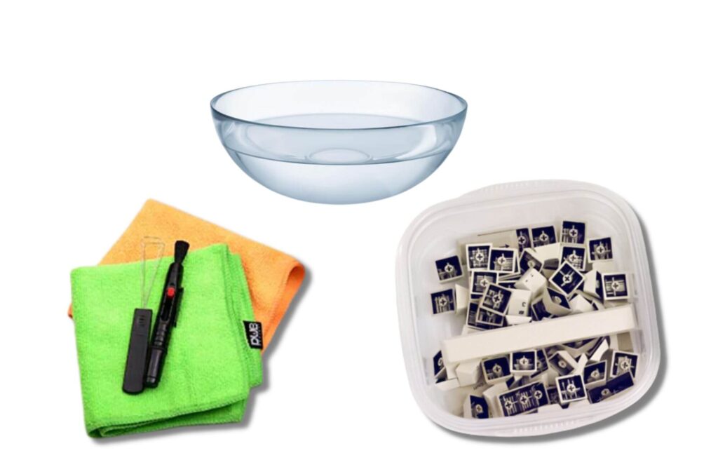 Items to clean your keycaps