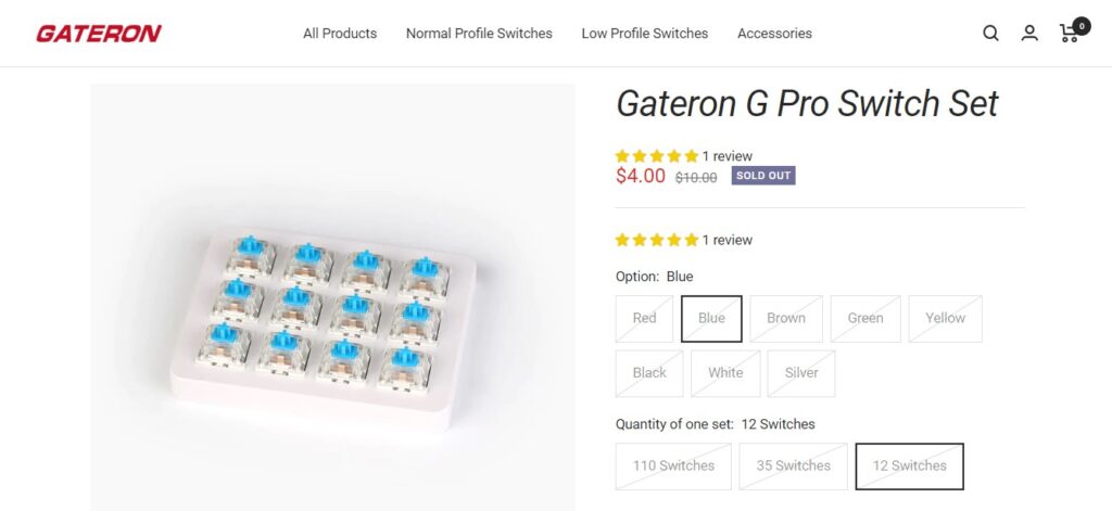 Price of Gateron switches