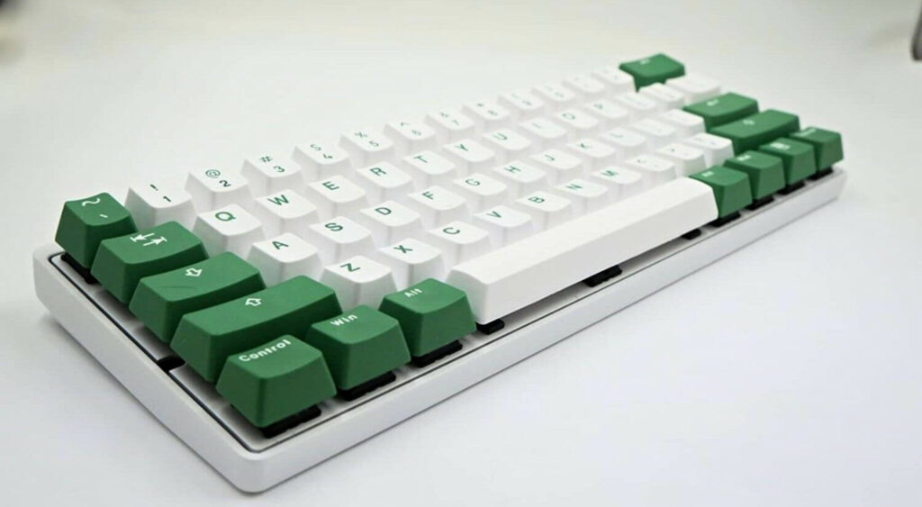 Vortex bi color green keycaps