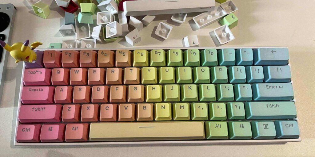 Ymdk doubleshot rainbow keycaps