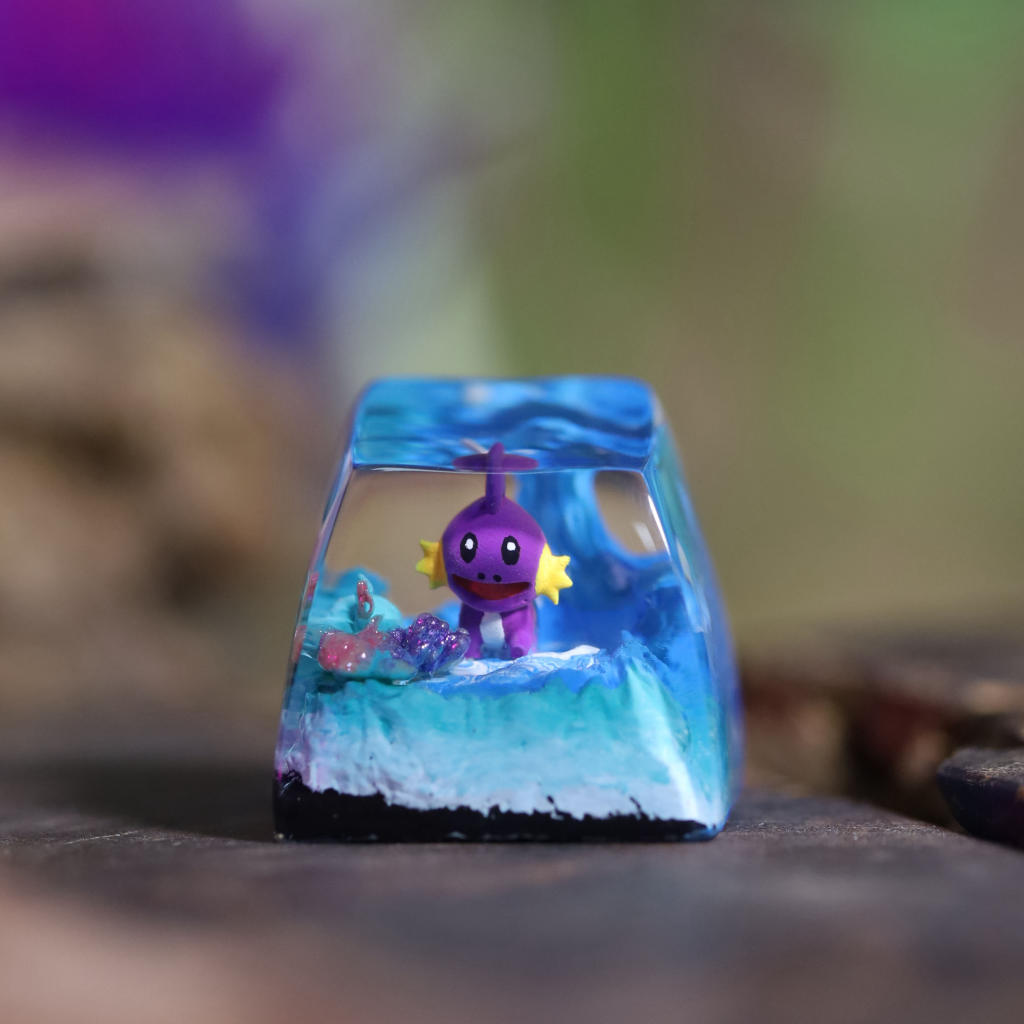 Shiny Mudkip pokemon keycap