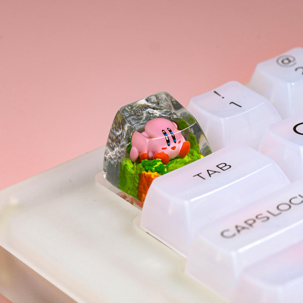 Kirby artisan keycap 2 Kirby artisan keycap ver 3