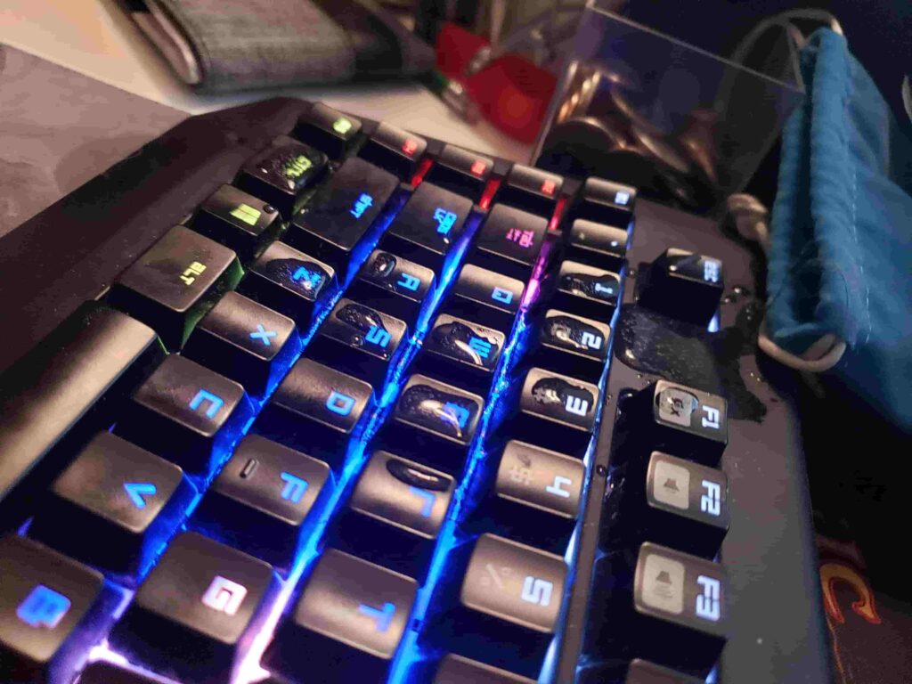 Water Damaged Keyboard (Source: Reddit)