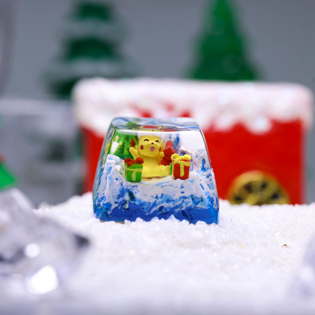 Pikachu keycap Christmas Version