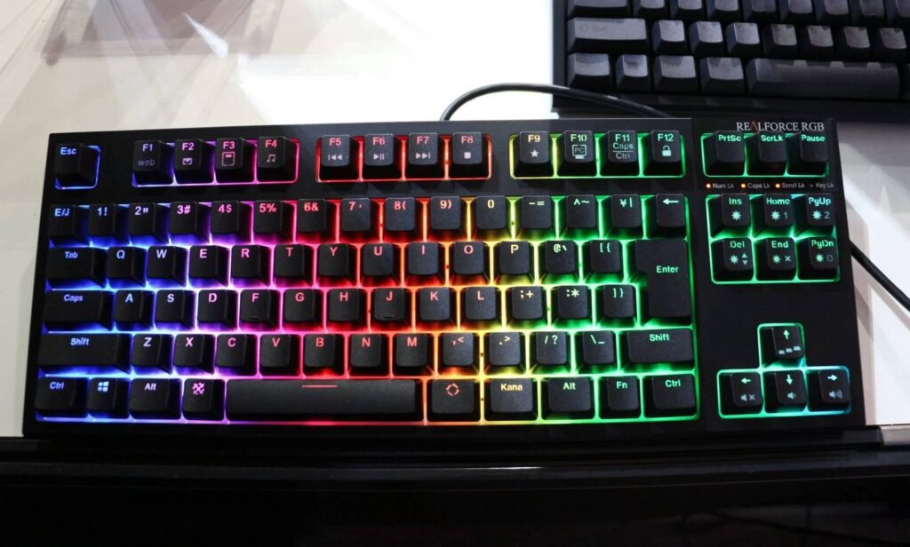 Seasonic Topre Realforce RGB Keyboard On Full Lighting Mode (Source: Reddit)-Topre Switches