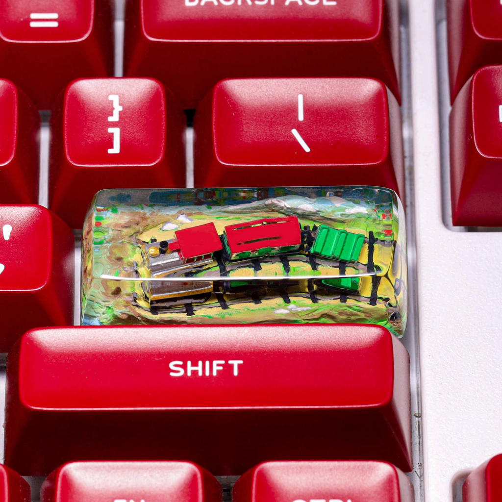 Train keycap for shift/enter
