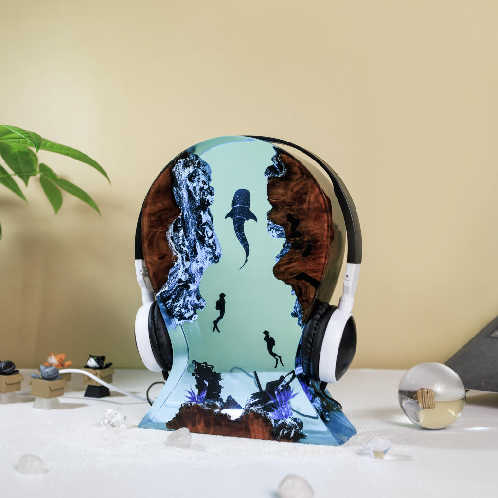 Custom Headphone Stand LED RGB Night Light 8 Custom headphone Stand LED RGB-Night light