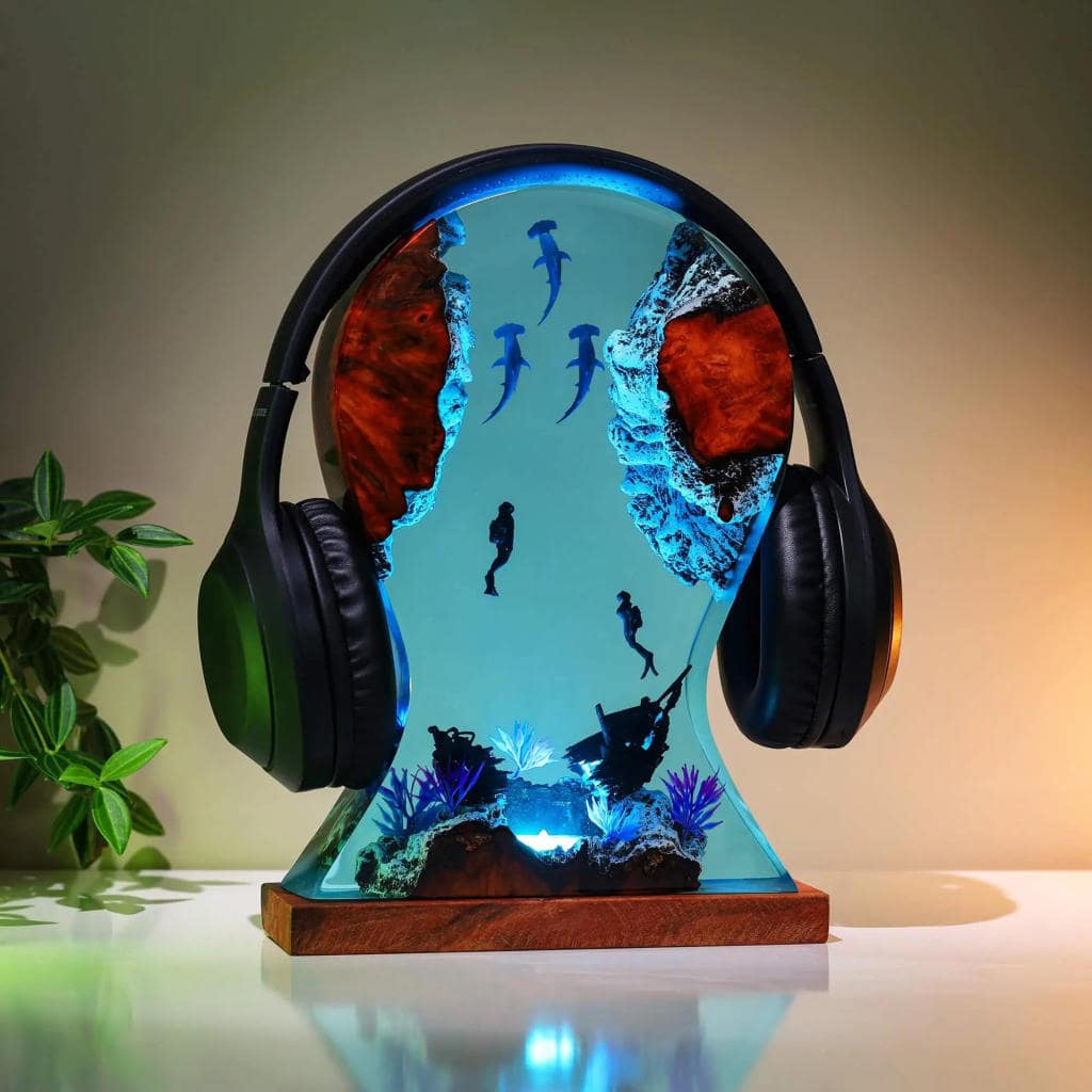 Hammerhead Shark night light & Headphone Stand 1 Hammerhead Shark night light & Headphone Stand