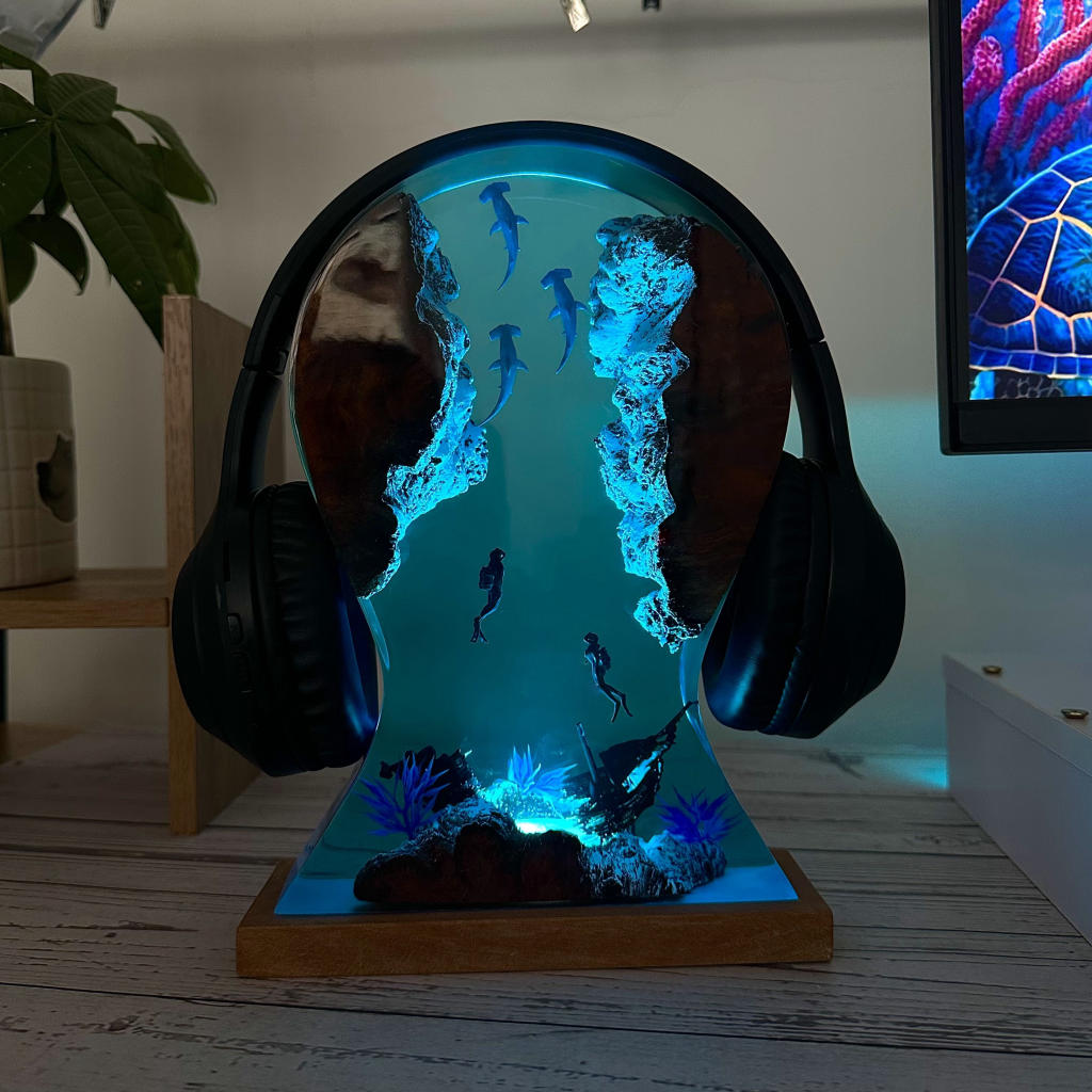 Hammerhead Shark night light & Headphone Stand 3 Hammerhead Shark night light & Headphone Stand