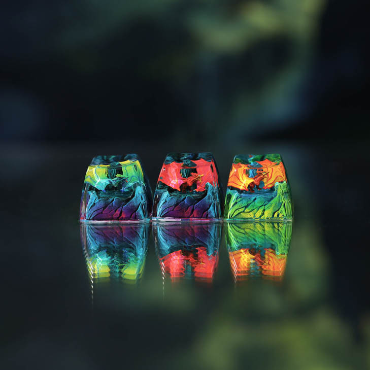 Fire Dragon Artisan keycap 5 Fire Dragon Artisan keycap