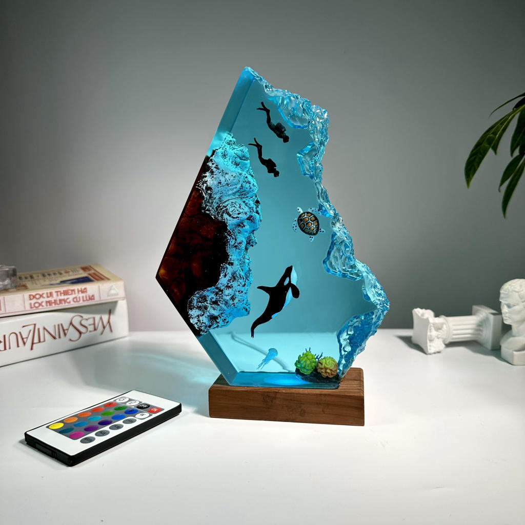 orca　テクニカ　インバータライト60  AL-60231 Orca Killer Whale Epoxy lamp - Hirosart