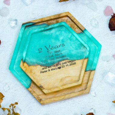 2th Anniversary Gift Resin Ring Tray