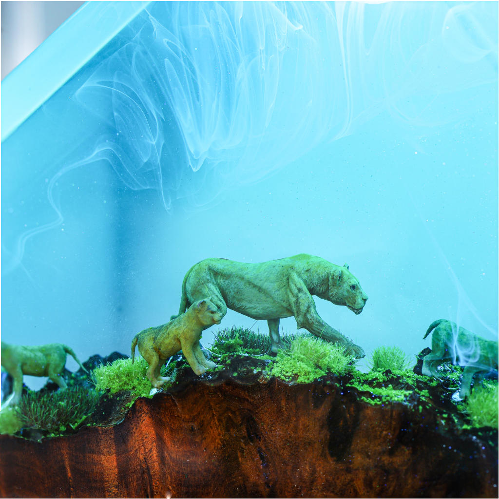Lion Family Lamp(ẩn) 8 Lion Family lamp