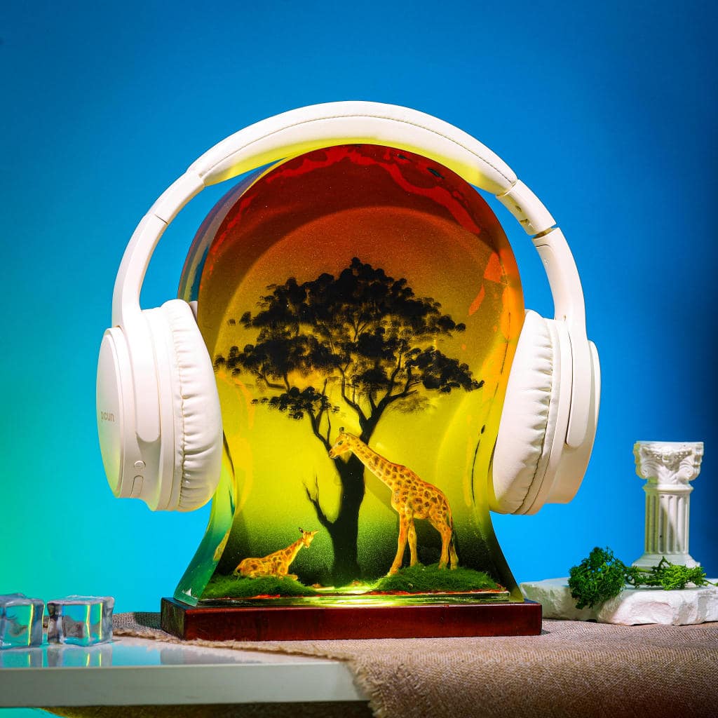 Giraffe Epoxy Headphone Stand 11 Giraffe Headphone Stand