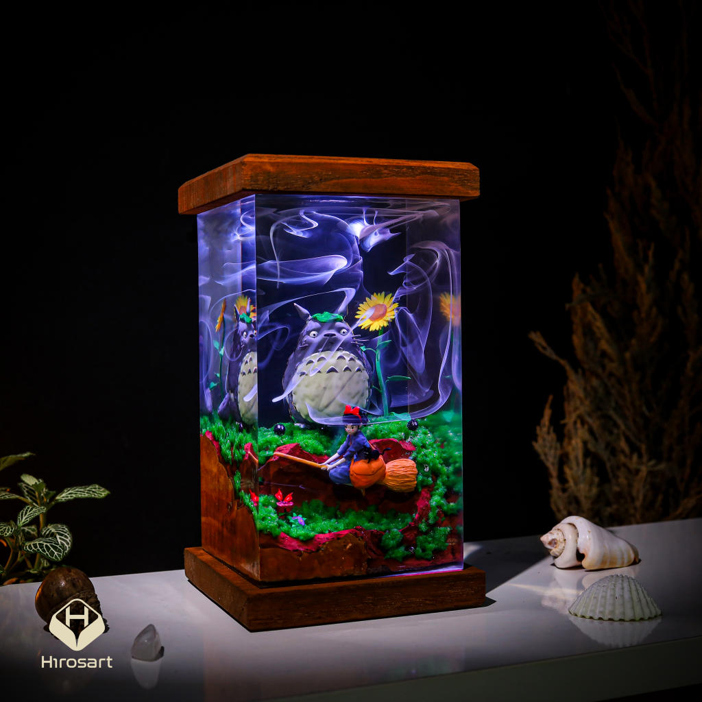 Totoro And Kiki Epoxy Night Light Totoro and kiki epoxy night light