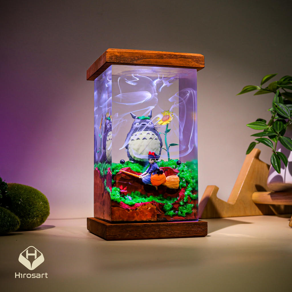 Totoro And Kiki Epoxy Night Light 1 Totoro and kiki epoxy night light