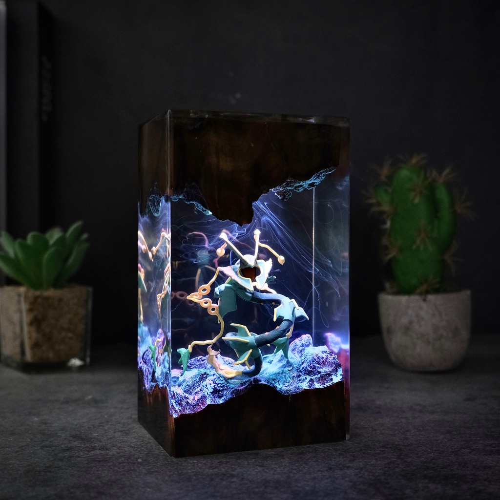 RAYQUAZA Pokemon Lamp 7 Rayquaza 3D Printed Night Lamp