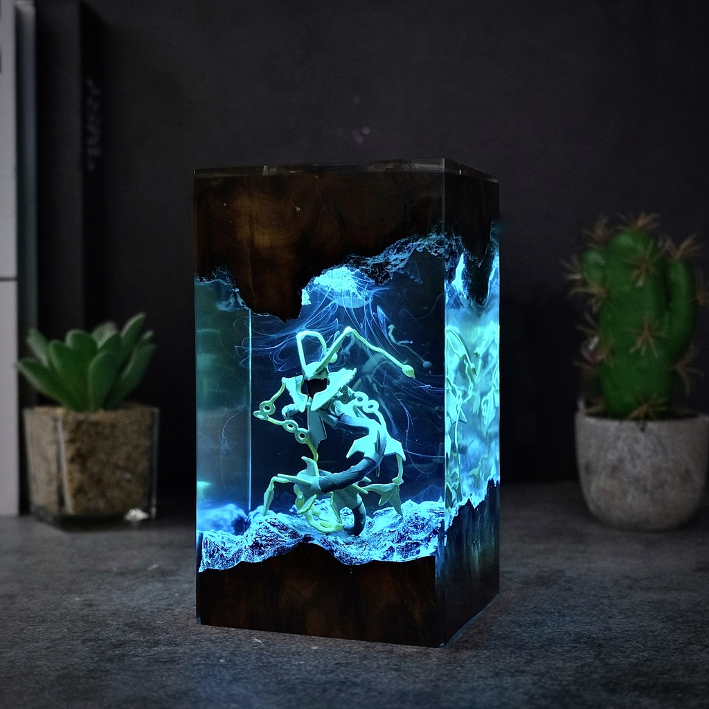 RAYQUAZA Pokemon Lamp 9 Shiny Rayquaza Inspired Dragon Lamp