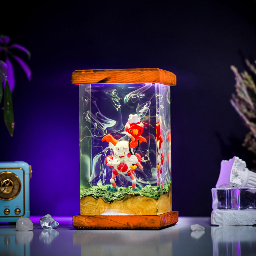 ヒマラヤ水晶 炎（フレイム） ポリッシュ 置物[T653-3775] Mr. Mime Pokémon Epoxy Night Lamp - Hirosart