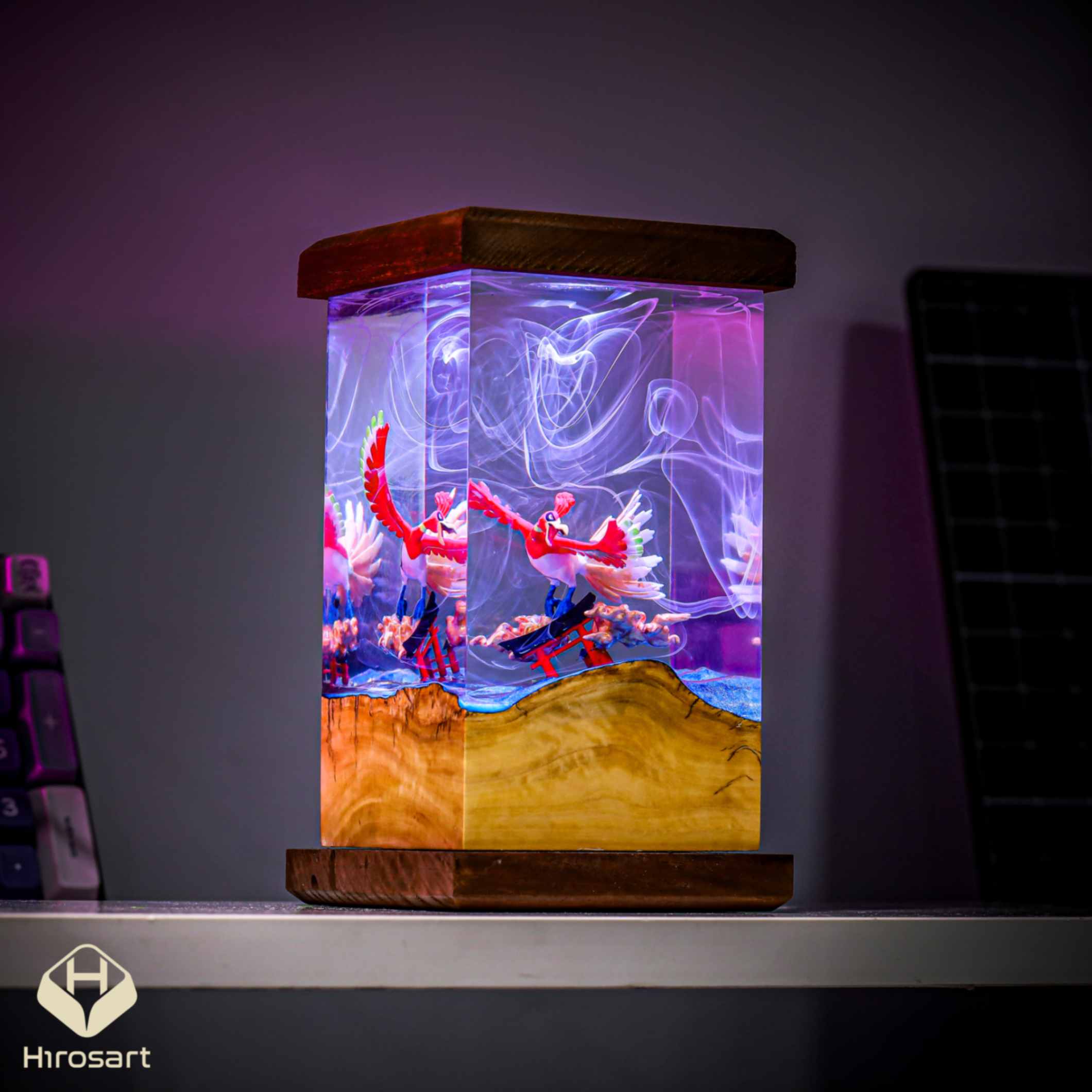 Ho-Oh-Pokemon-Epoxy-Night-Light (7) Ho-oh pokemon epoxy night light