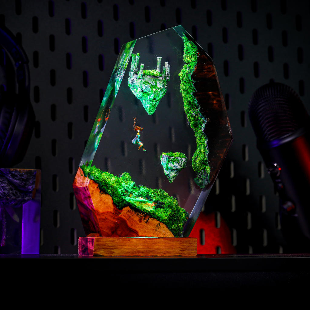 TOTK's Sky Islands in The Legend of Zelda Epoxy Lamp - Hirosart