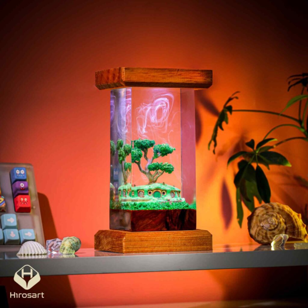 Hobbiton Bonsai Pot Epoxy Lamp 9 Hobbiton Bonsai Pot Epoxy Lamp