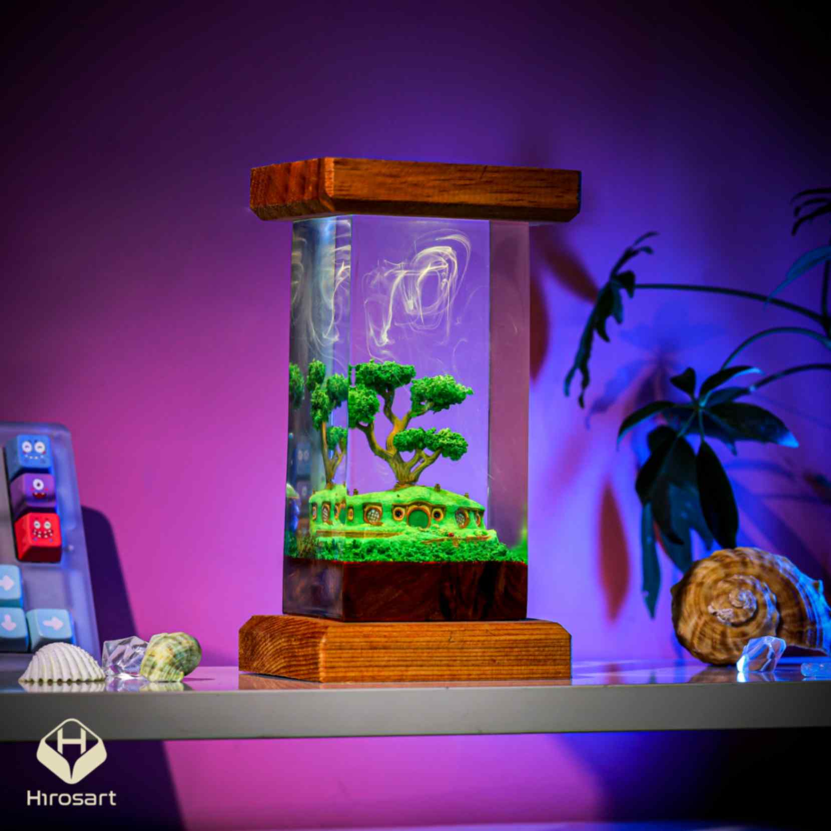 Hobbiton Bonsai Pot Epoxy Lamp 3 Hobbiton Bonsai Pot Epoxy Lamp